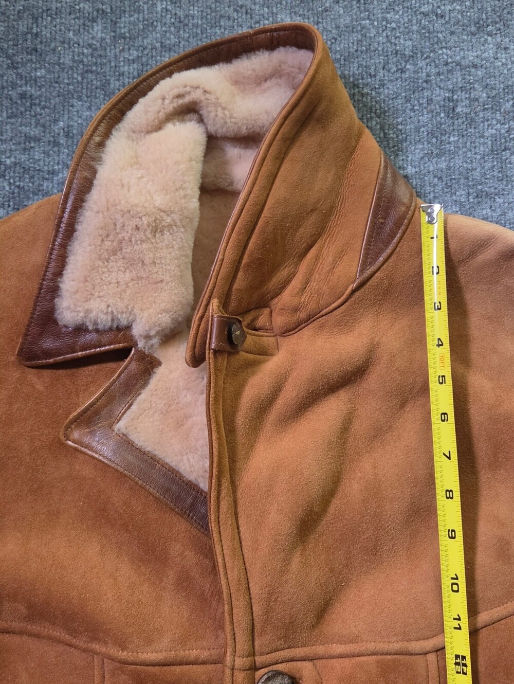 Vintage Lone Pine Shearling Coat 48 Real Leather Sheepskin - Picture 13 of 15